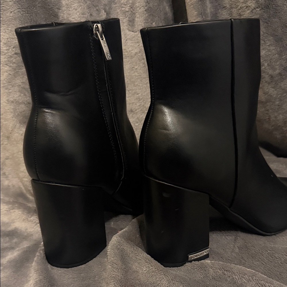 Calvin Klein Sleek Black Ankle Booties - Picture 6 of 7